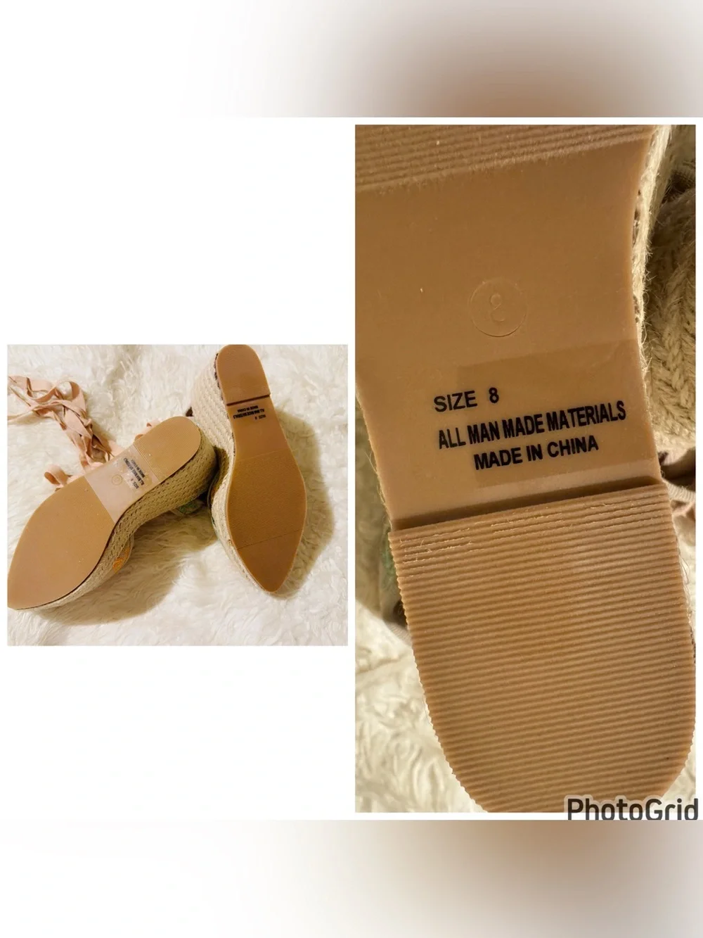 LULU’s Embroidered Espadrille Wedge Sandals 8 NIB
